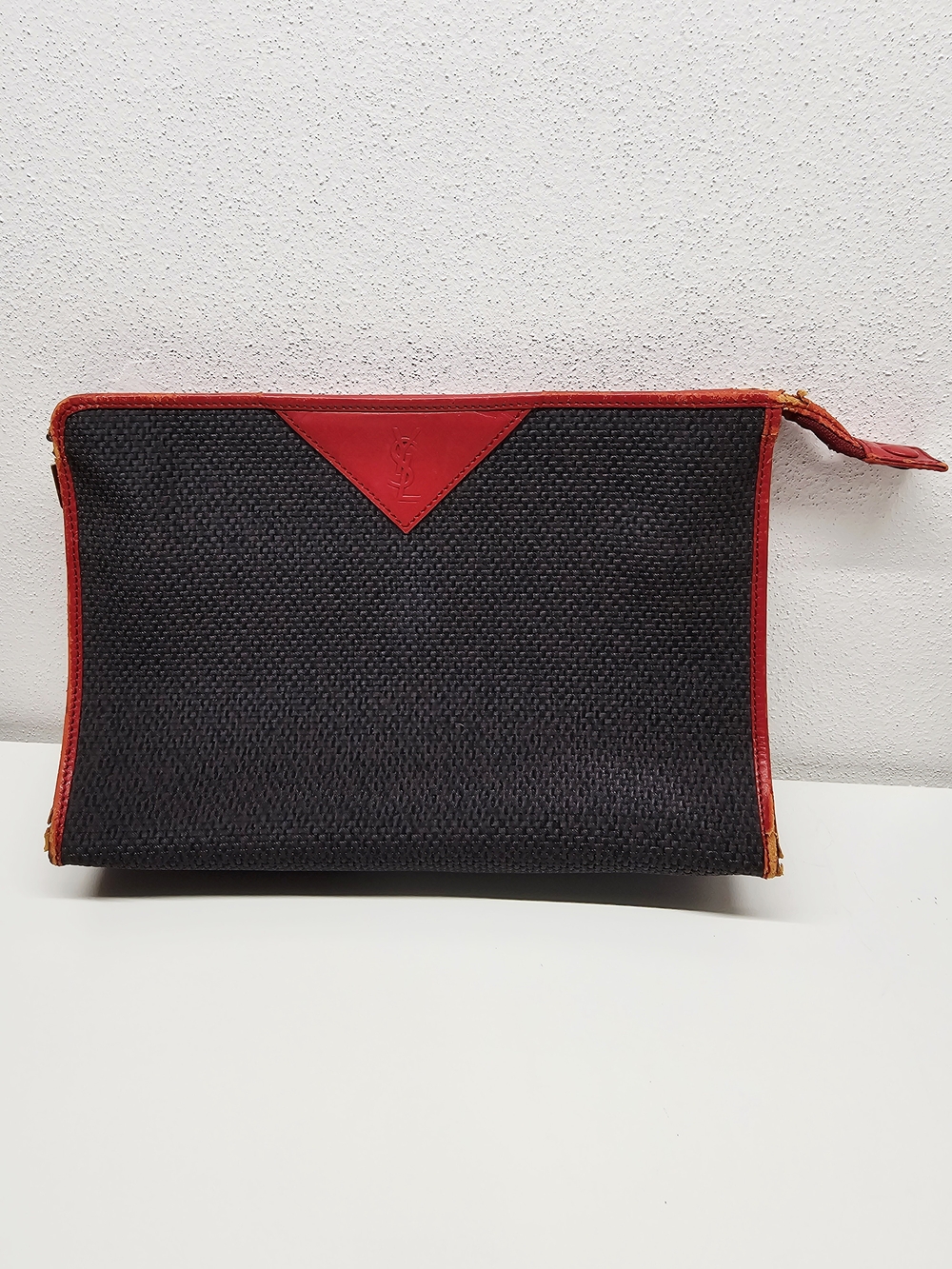 Yves Saint Laurent YSL Zipper Clutch Pouch Vintage